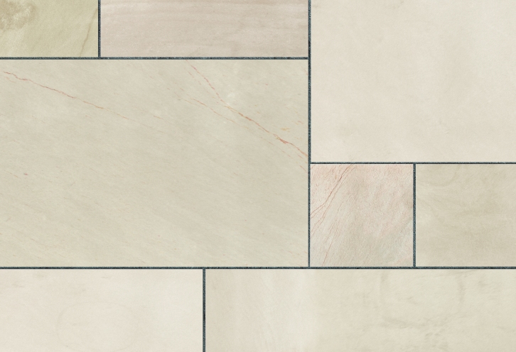 Fairstone Sawn Versuro Sandstone (855x570x22) Caramel Cream Multi