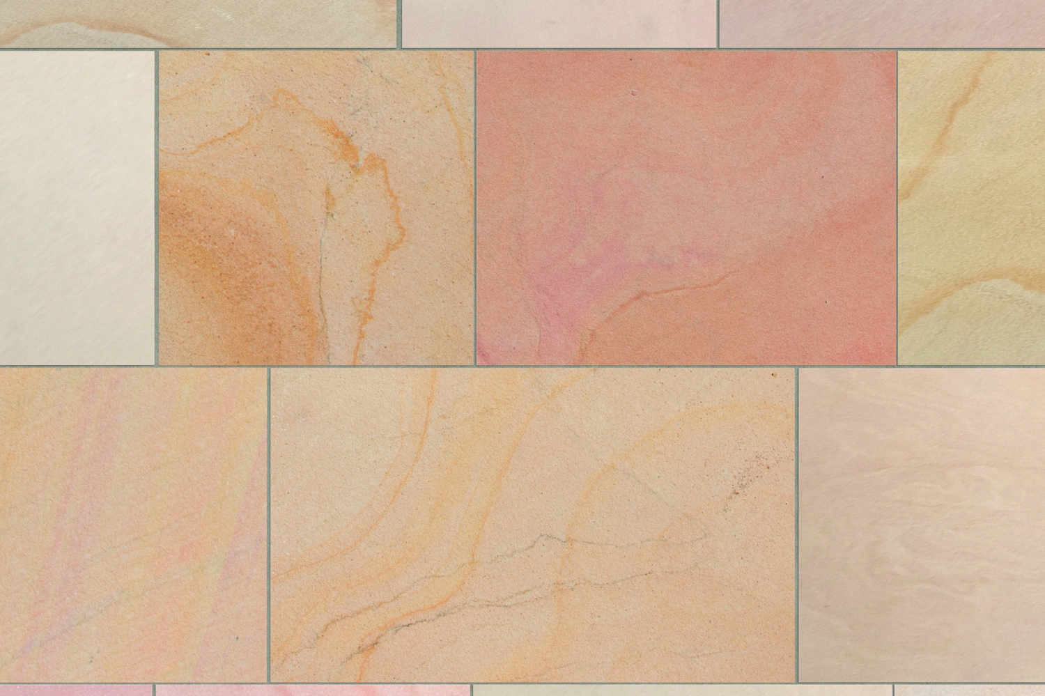 Fairstone Sawn Versuro Sandstone  (570x570x22) Golden Sand Multi