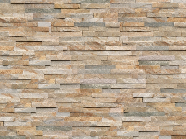 Stoneface Veneer Drystack Walling (Corner) -  Harvest Mix Quartzite